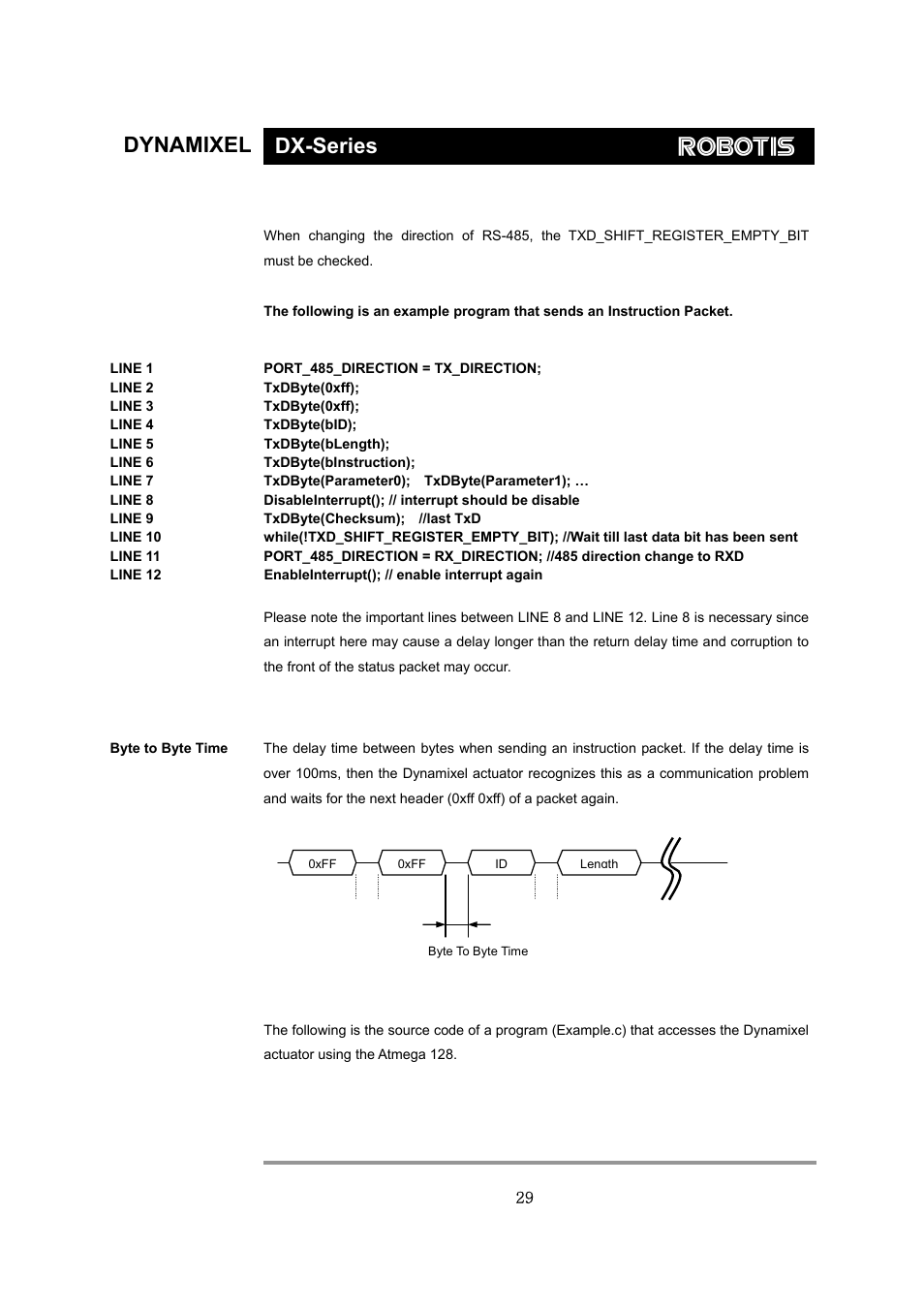 Dynamixel dx-series | Robotis Dynamixel DX-117 User Manual | Page 30 / 43