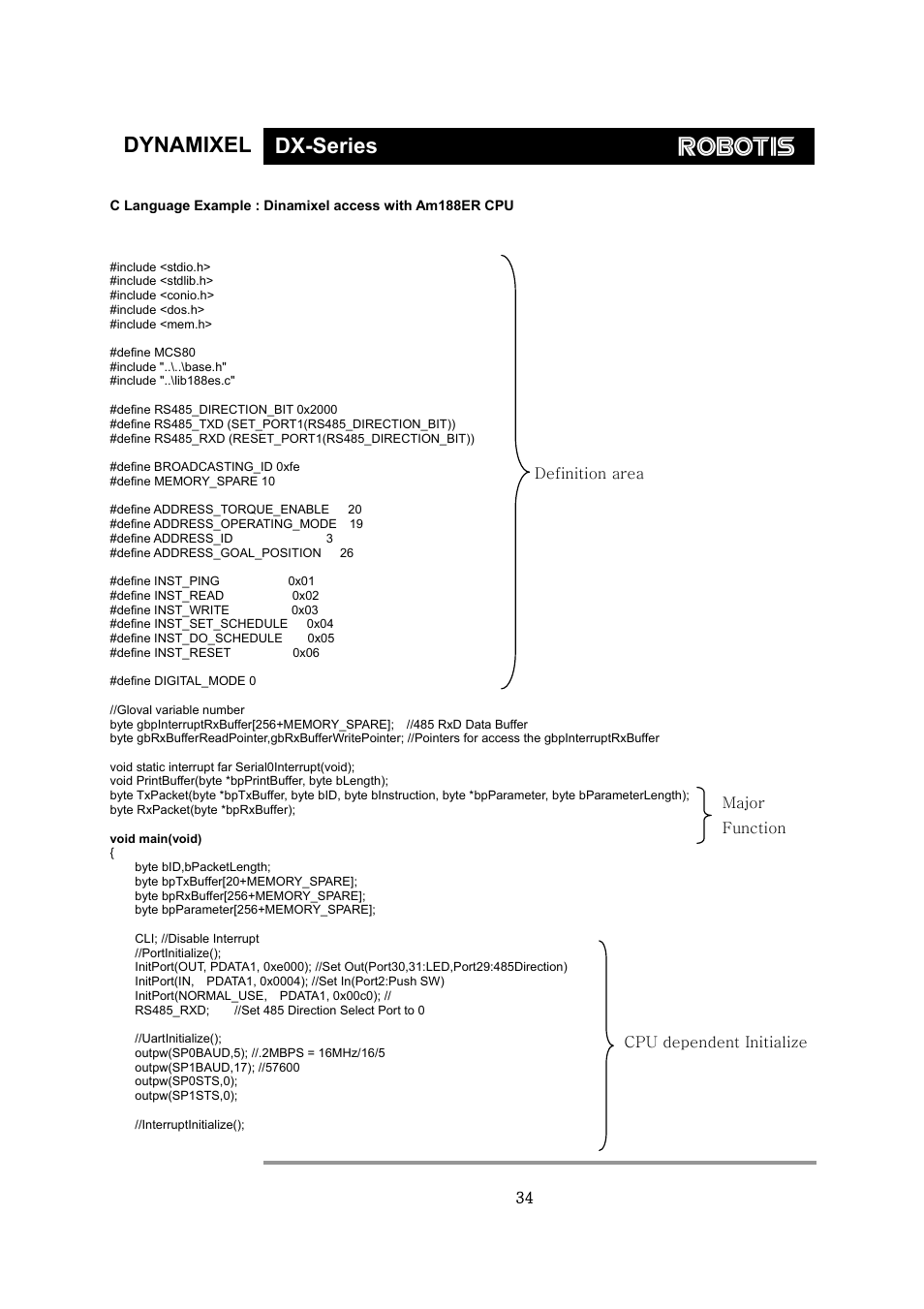 Dynamixel dx-series | Robotis Dynamixel DX-117 User Manual | Page 35 / 43