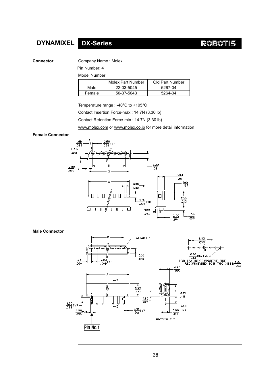 Dynamixel dx-series | Robotis Dynamixel DX-117 User Manual | Page 39 / 43