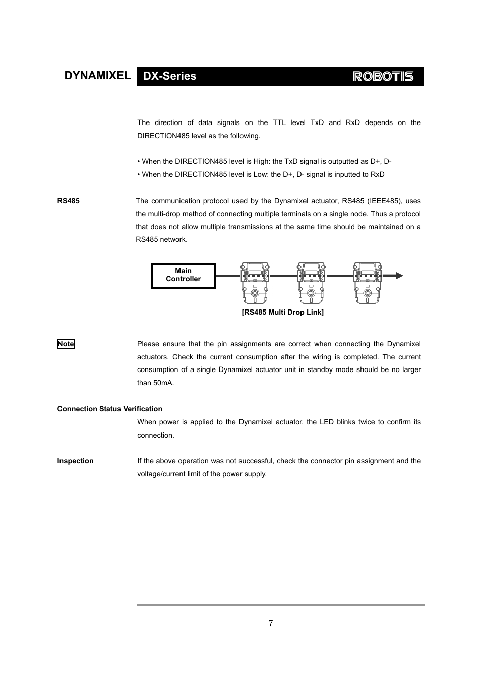 Dynamixel dx-series | Robotis Dynamixel DX-117 User Manual | Page 8 / 43
