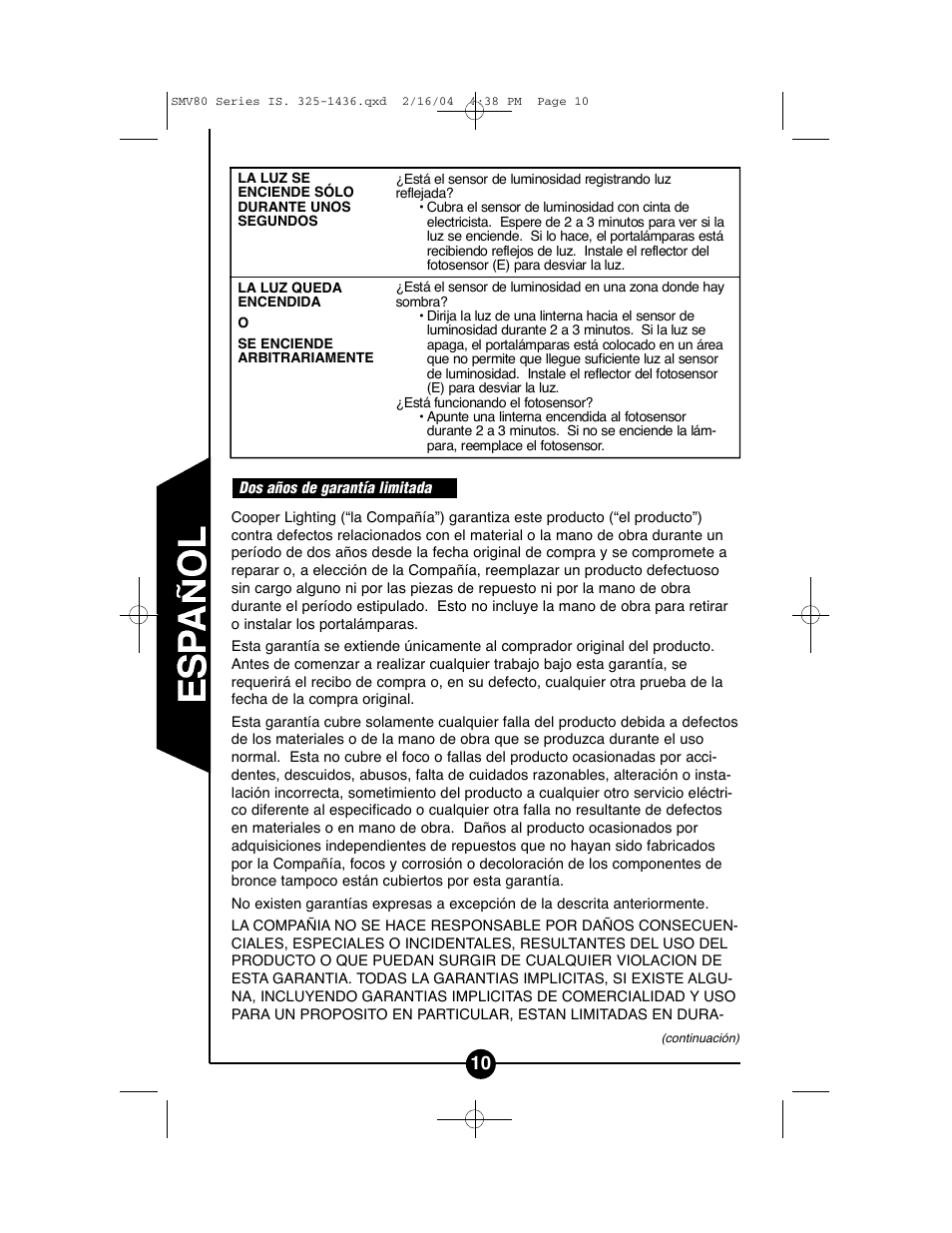 Regent Sheffield CSMV80W User Manual | Page 10 / 16