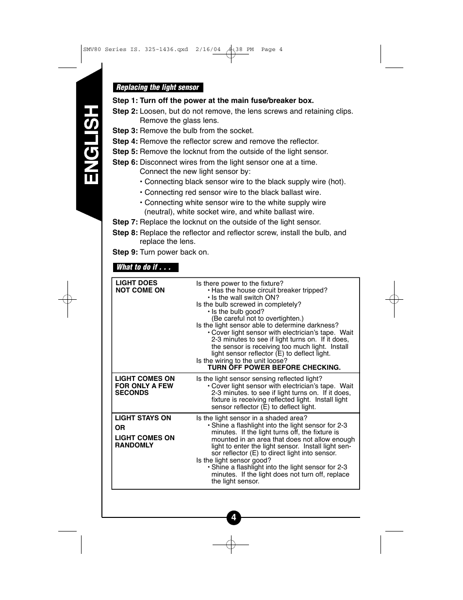 Regent Sheffield CSMV80W User Manual | Page 4 / 16