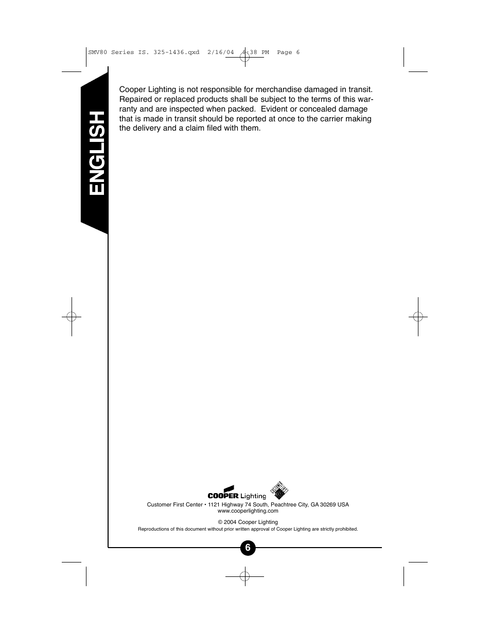 Regent Sheffield CSMV80W User Manual | Page 6 / 16