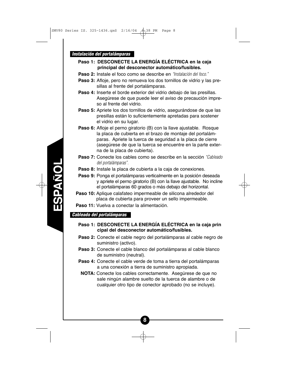 Regent Sheffield CSMV80W User Manual | Page 8 / 16