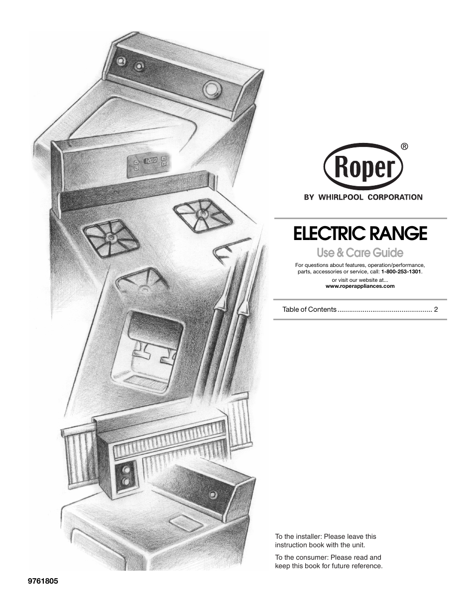 Roper 9761805 User Manual | 20 pages
