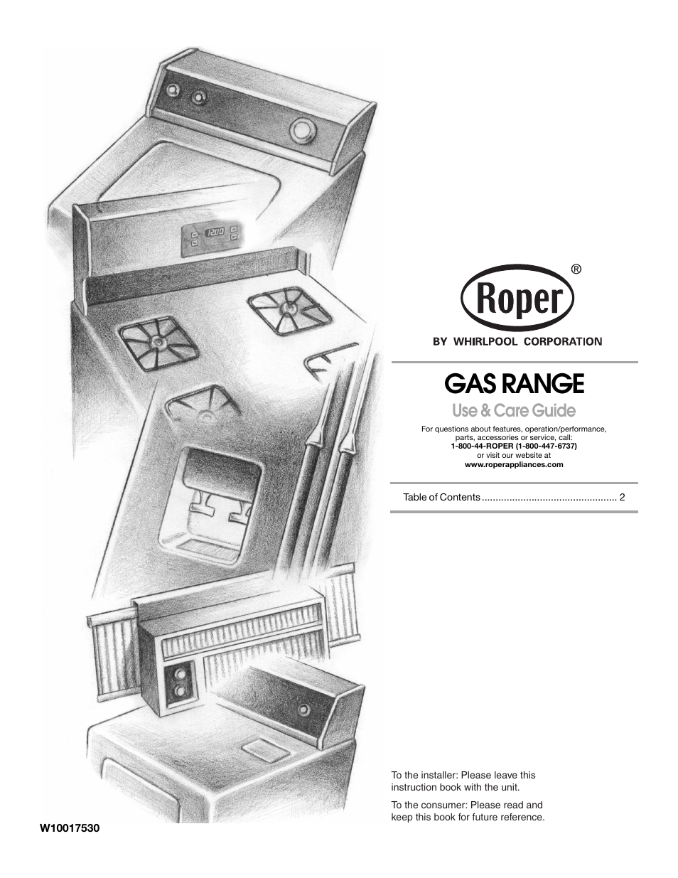 Roper W10017530 User Manual | 16 pages