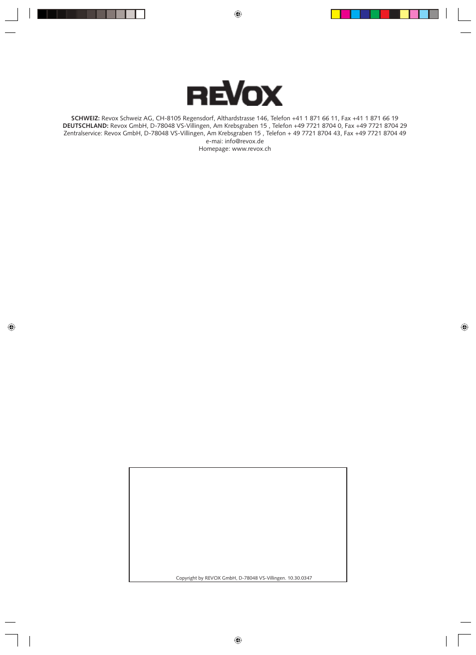 Revox Digital LS User Manual | Page 12 / 12