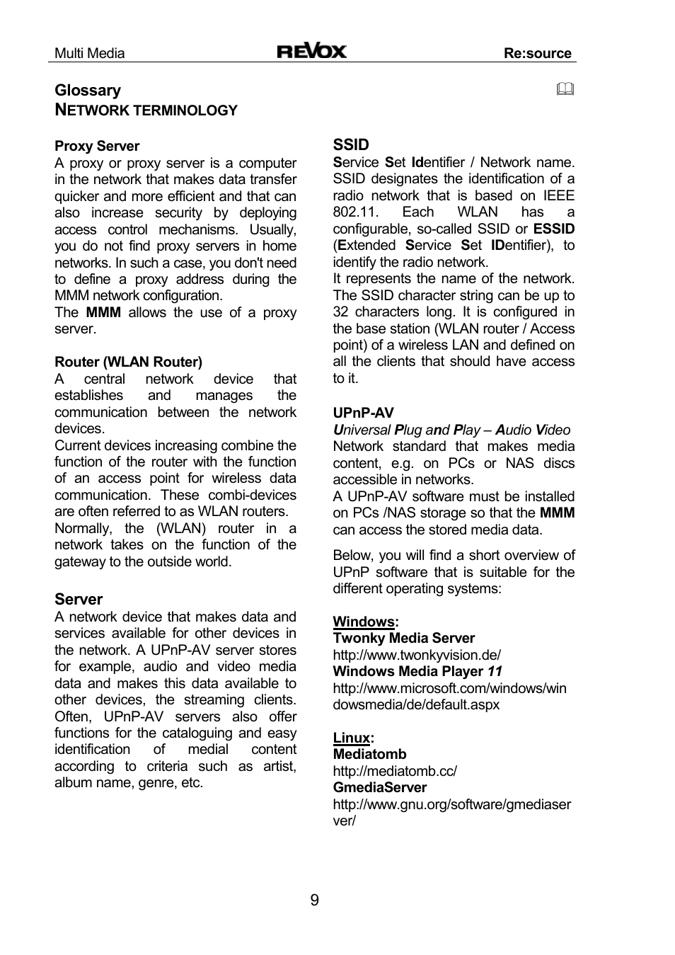 Revox Re:source MMM User Manual | Page 10 / 46