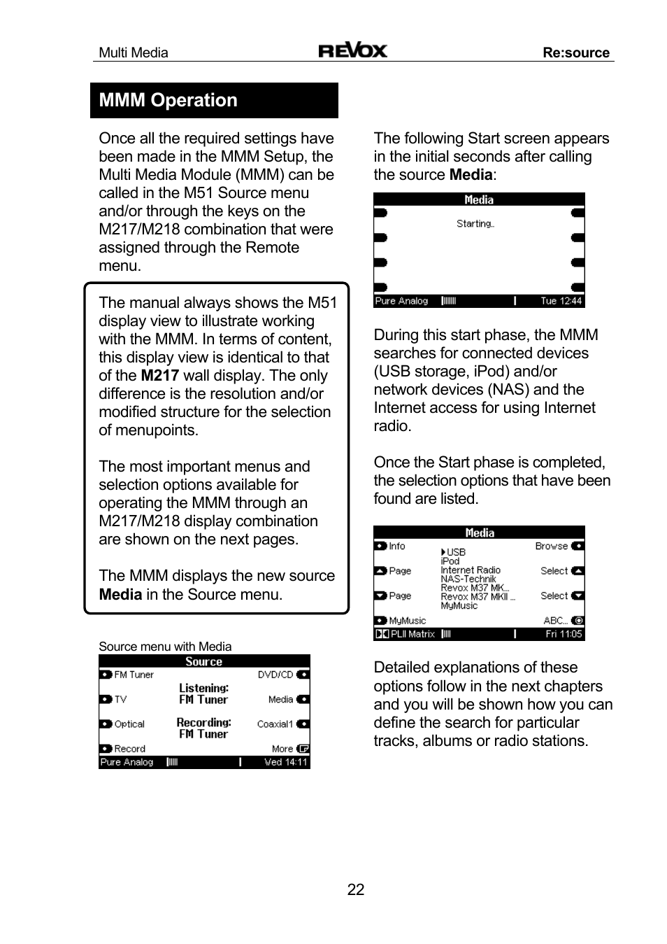 Mmm operation | Revox Re:source MMM User Manual | Page 23 / 46