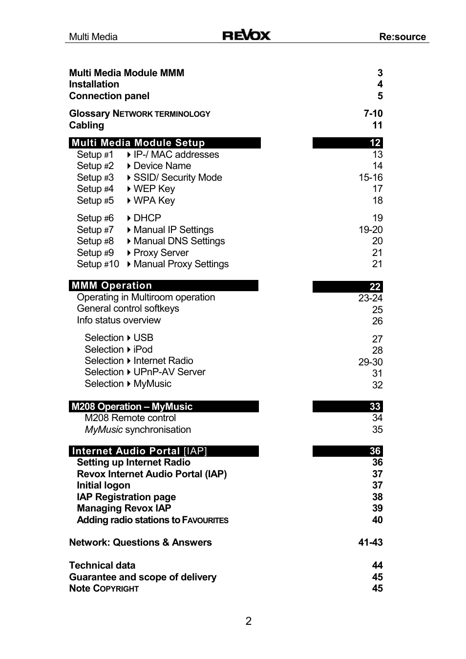Revox Re:source MMM User Manual | Page 3 / 46