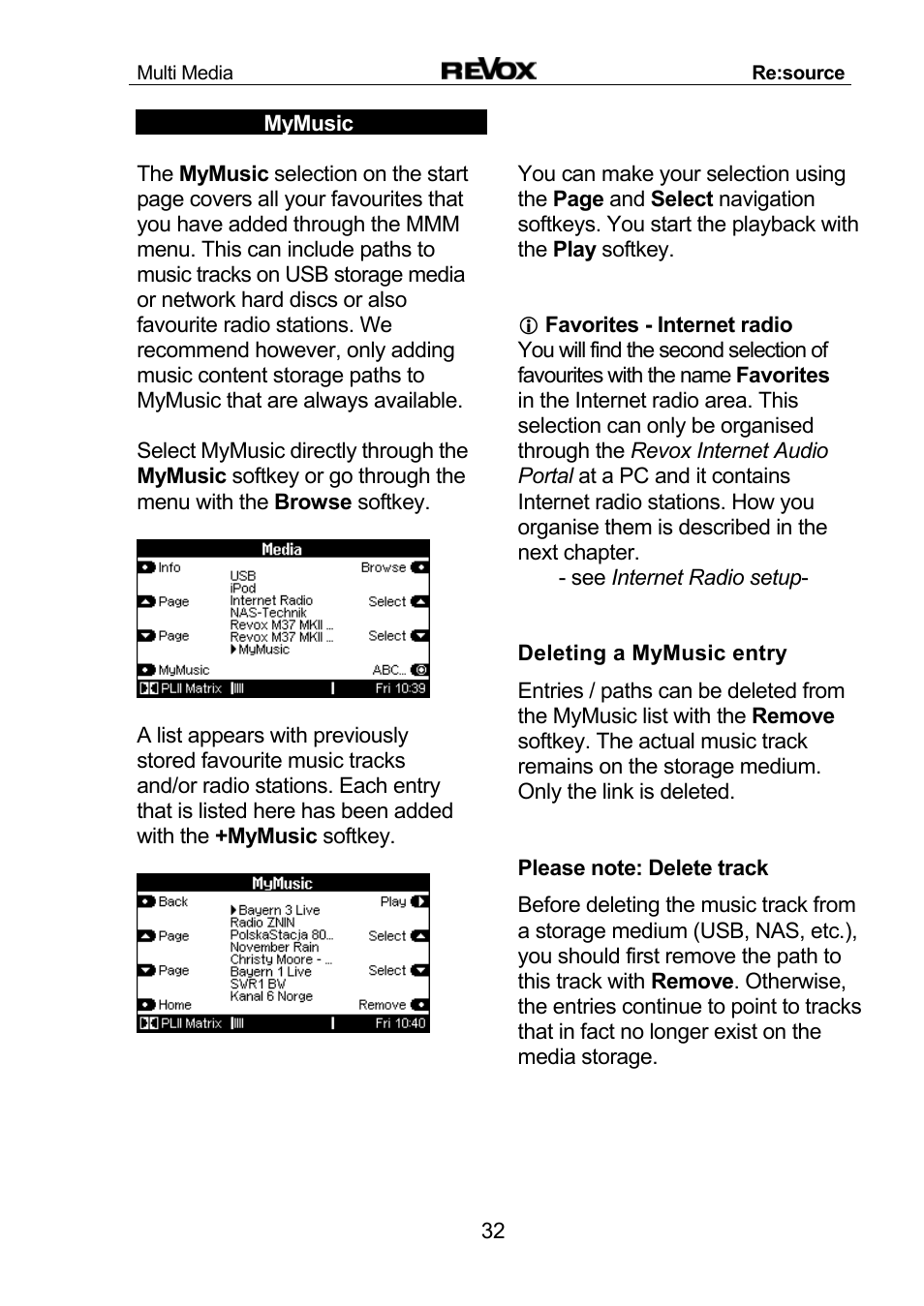 Revox Re:source MMM User Manual | Page 33 / 46