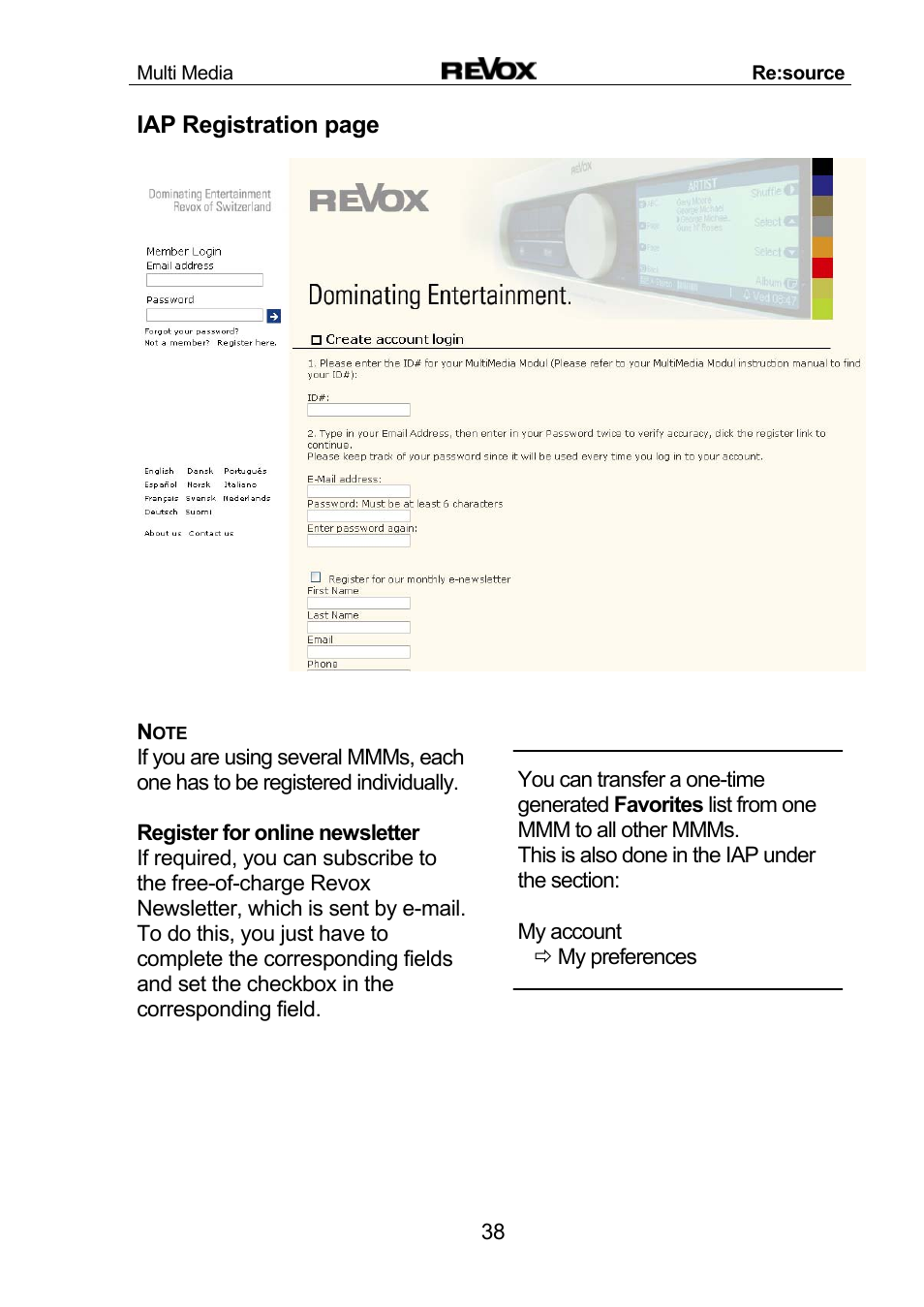 Revox Re:source MMM User Manual | Page 39 / 46