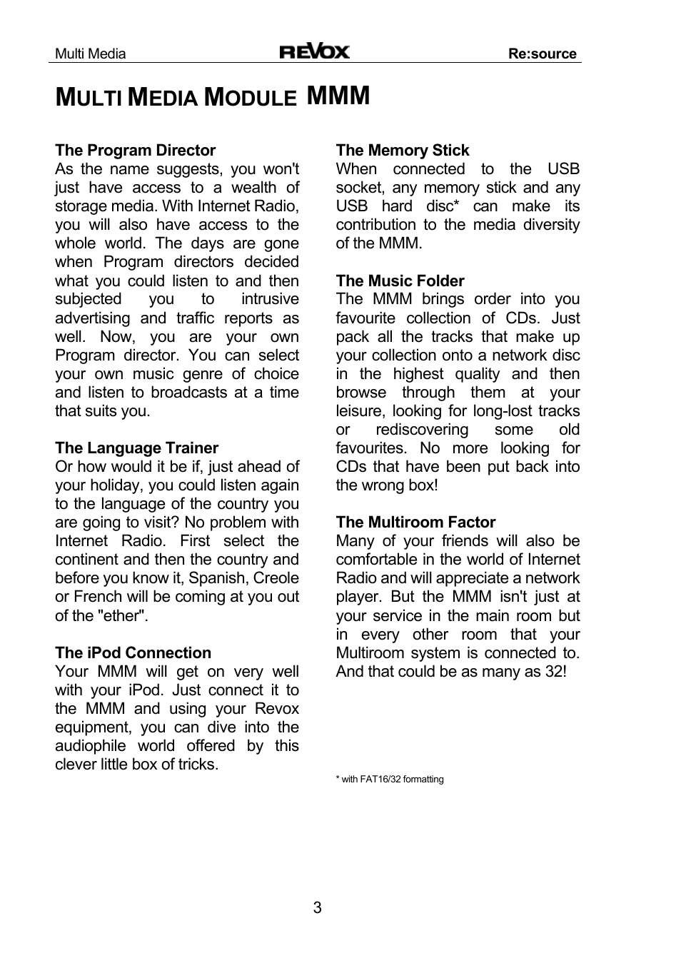 Revox Re:source MMM User Manual | Page 4 / 46