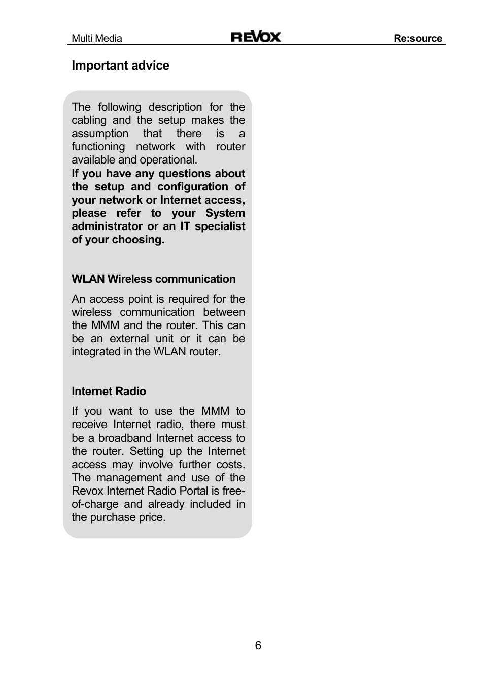 Revox Re:source MMM User Manual | Page 7 / 46
