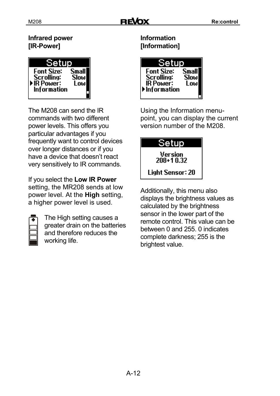 Revox M208 User Manual | Page 12 / 44