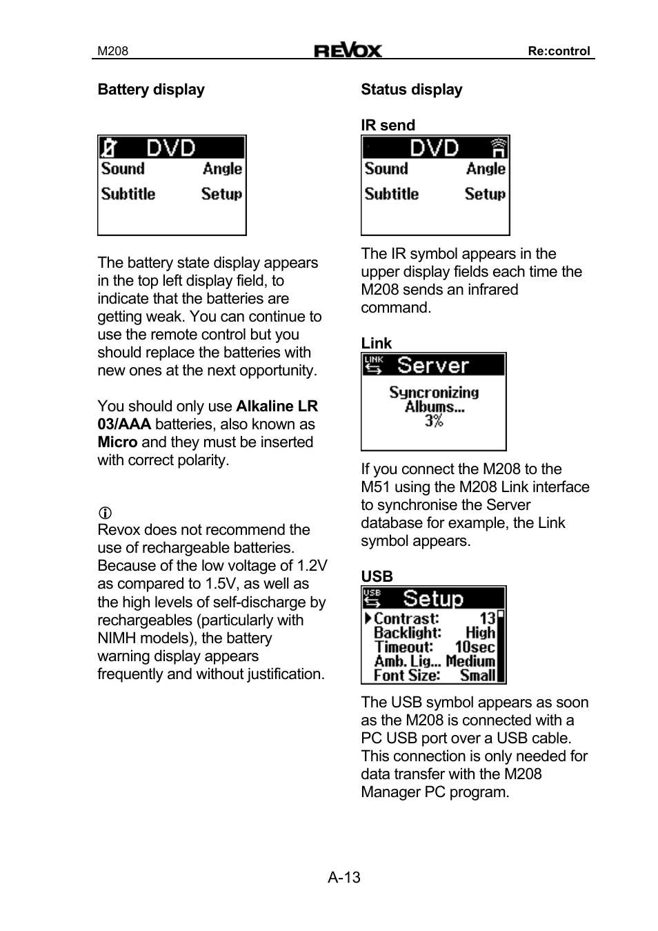 Revox M208 User Manual | Page 13 / 44