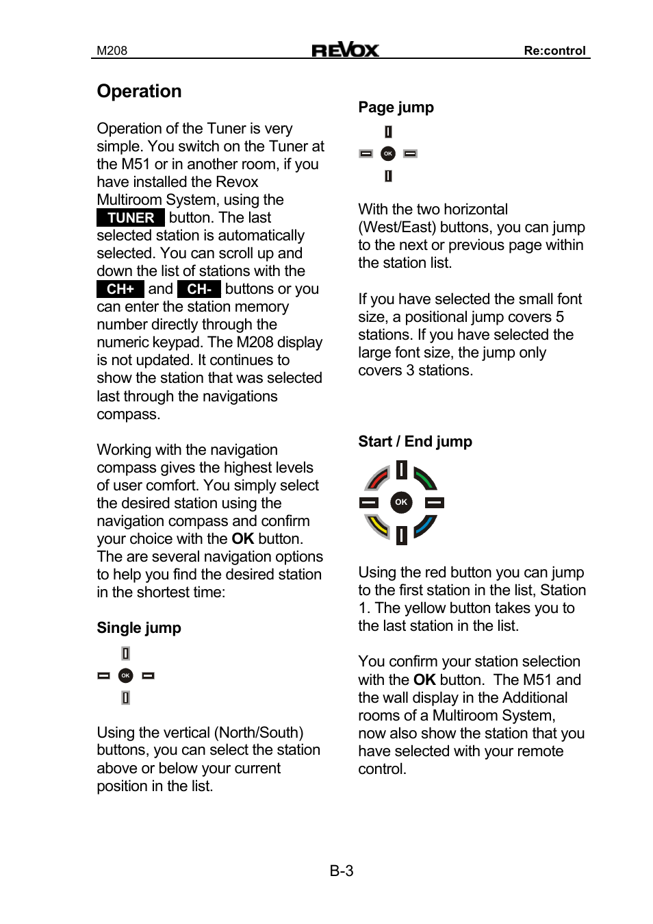 Operation | Revox M208 User Manual | Page 17 / 44