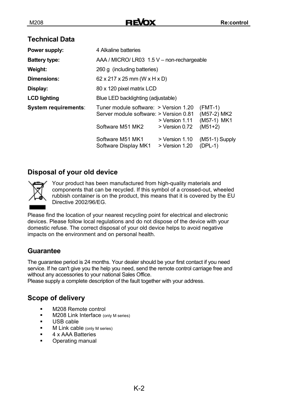 Revox M208 User Manual | Page 44 / 44