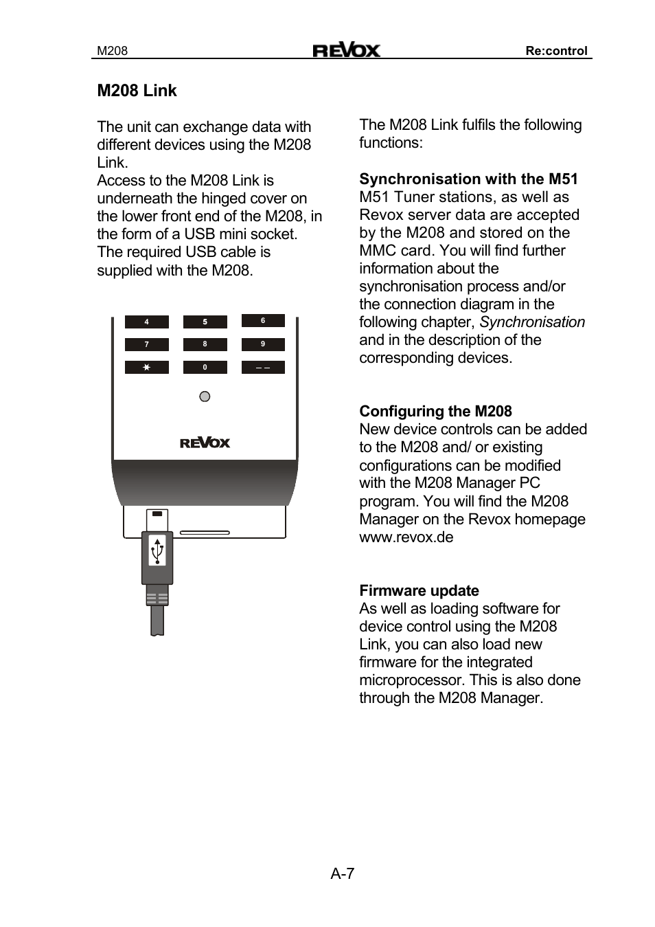 M208 link | Revox M208 User Manual | Page 7 / 44