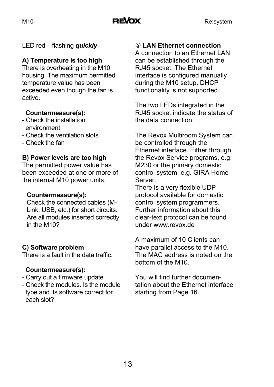 Revox M10 User Manual | Page 14 / 40