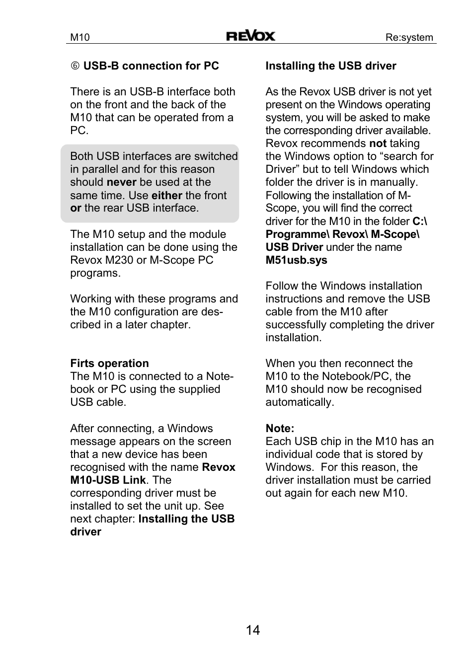 Revox M10 User Manual | Page 15 / 40