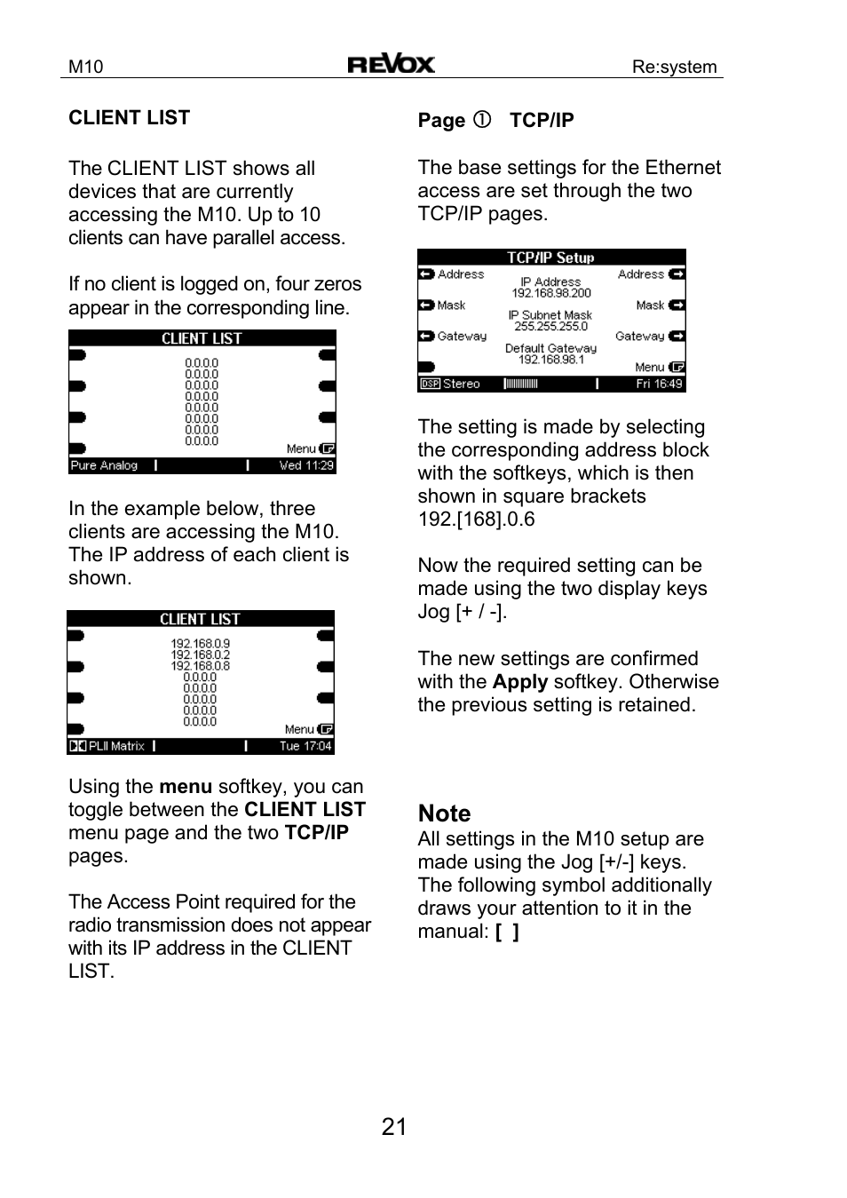 Revox M10 User Manual | Page 22 / 40
