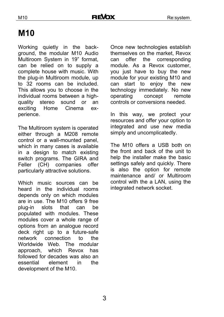 Revox M10 User Manual | Page 4 / 40