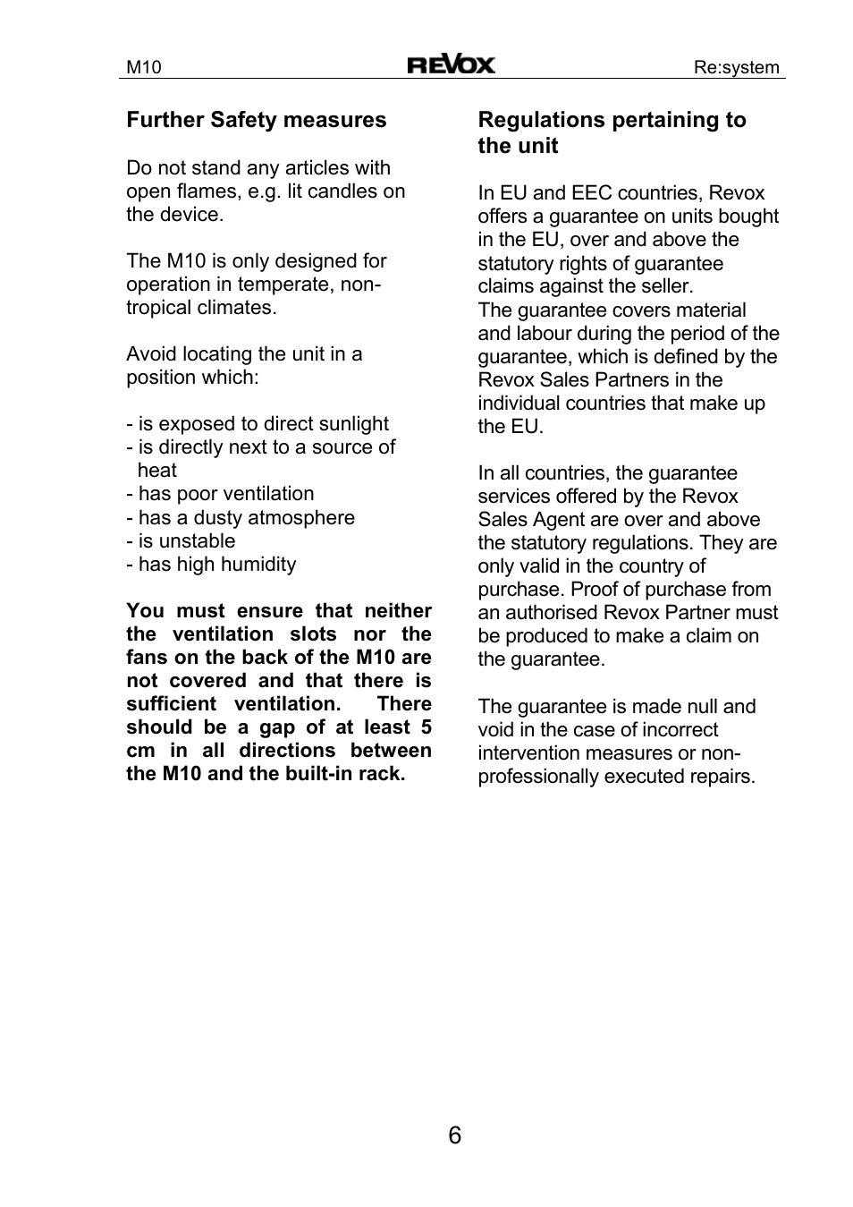 Revox M10 User Manual | Page 7 / 40