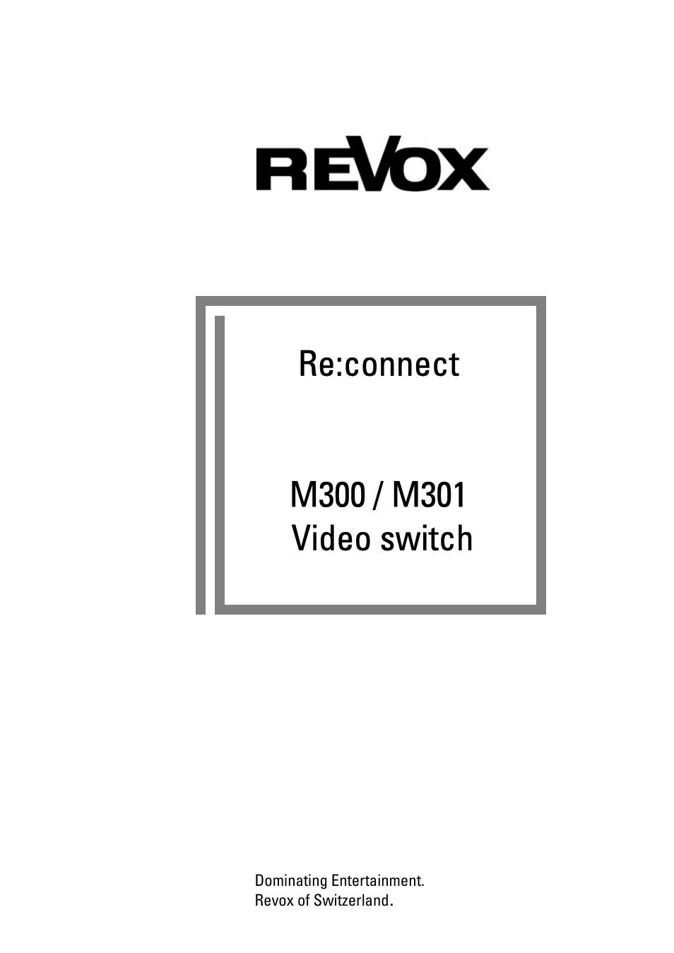 Revox M300 User Manual | 15 pages