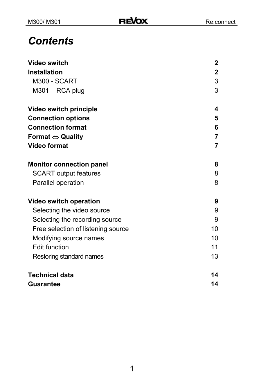 Revox M300 User Manual | Page 2 / 15