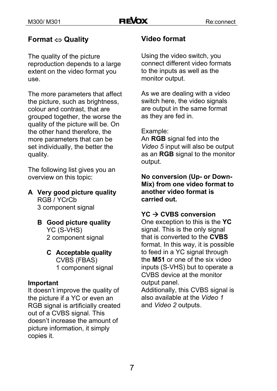 Revox M300 User Manual | Page 8 / 15