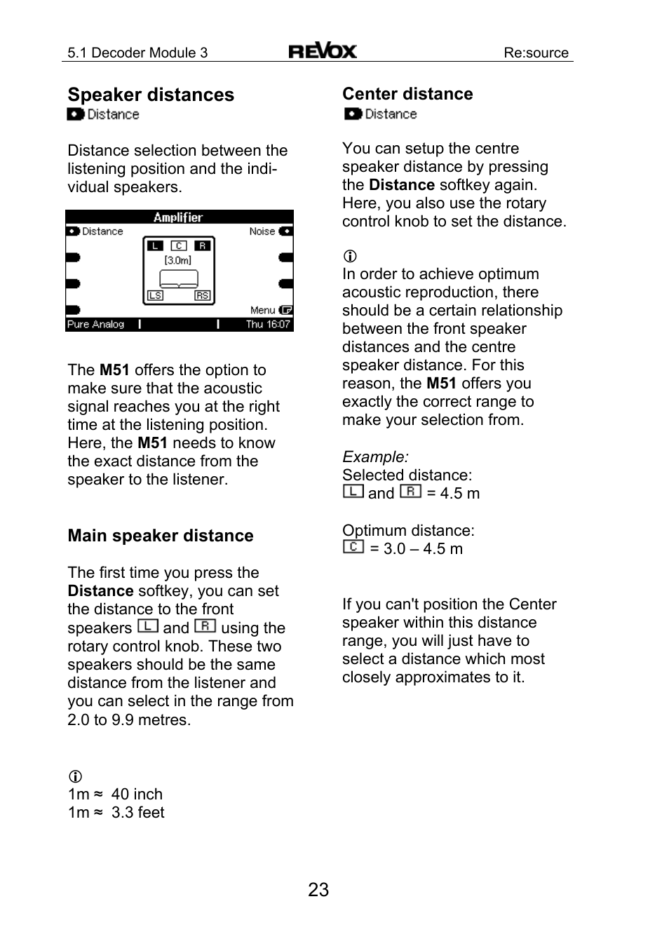 23 speaker distances | Revox Re:source MK3 User Manual | Page 24 / 28