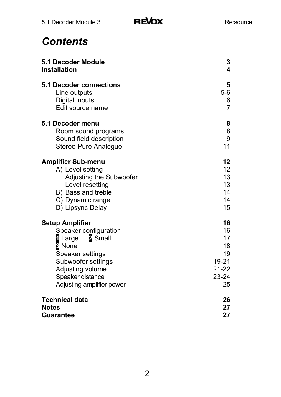 Revox Re:source MK3 User Manual | Page 3 / 28