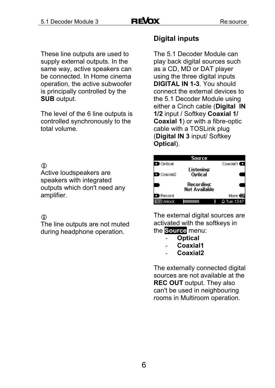 Revox Re:source MK3 User Manual | Page 7 / 28