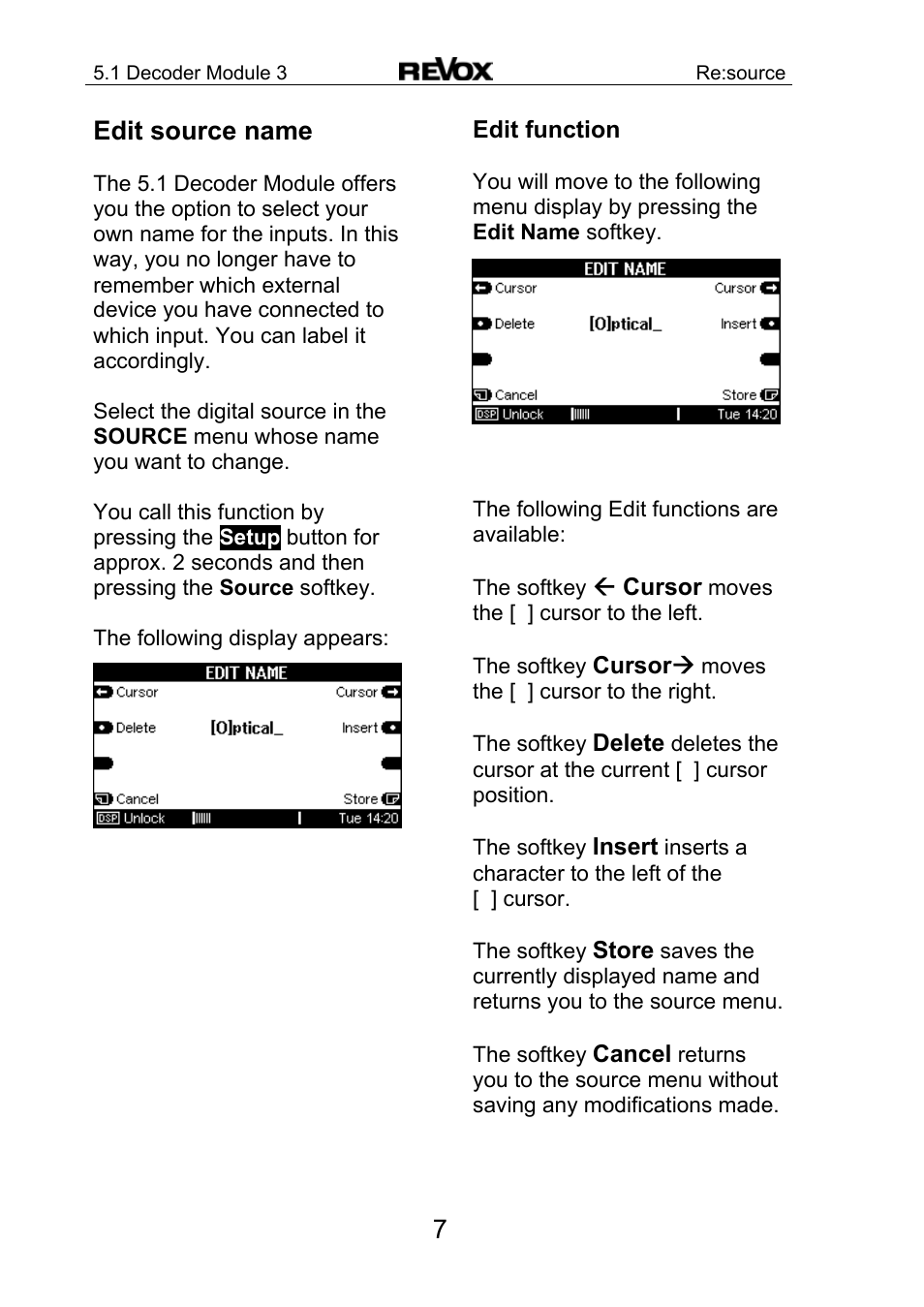 7 edit source name | Revox Re:source MK3 User Manual | Page 8 / 28