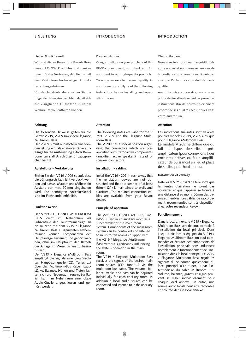 Revox V 219 User Manual | Page 2 / 7