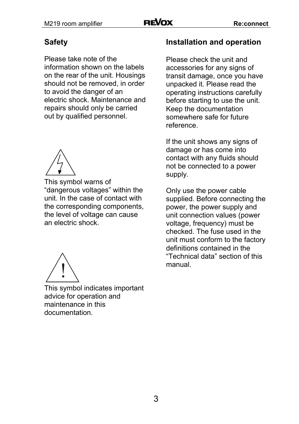 Revox M 219 User Manual | Page 4 / 21