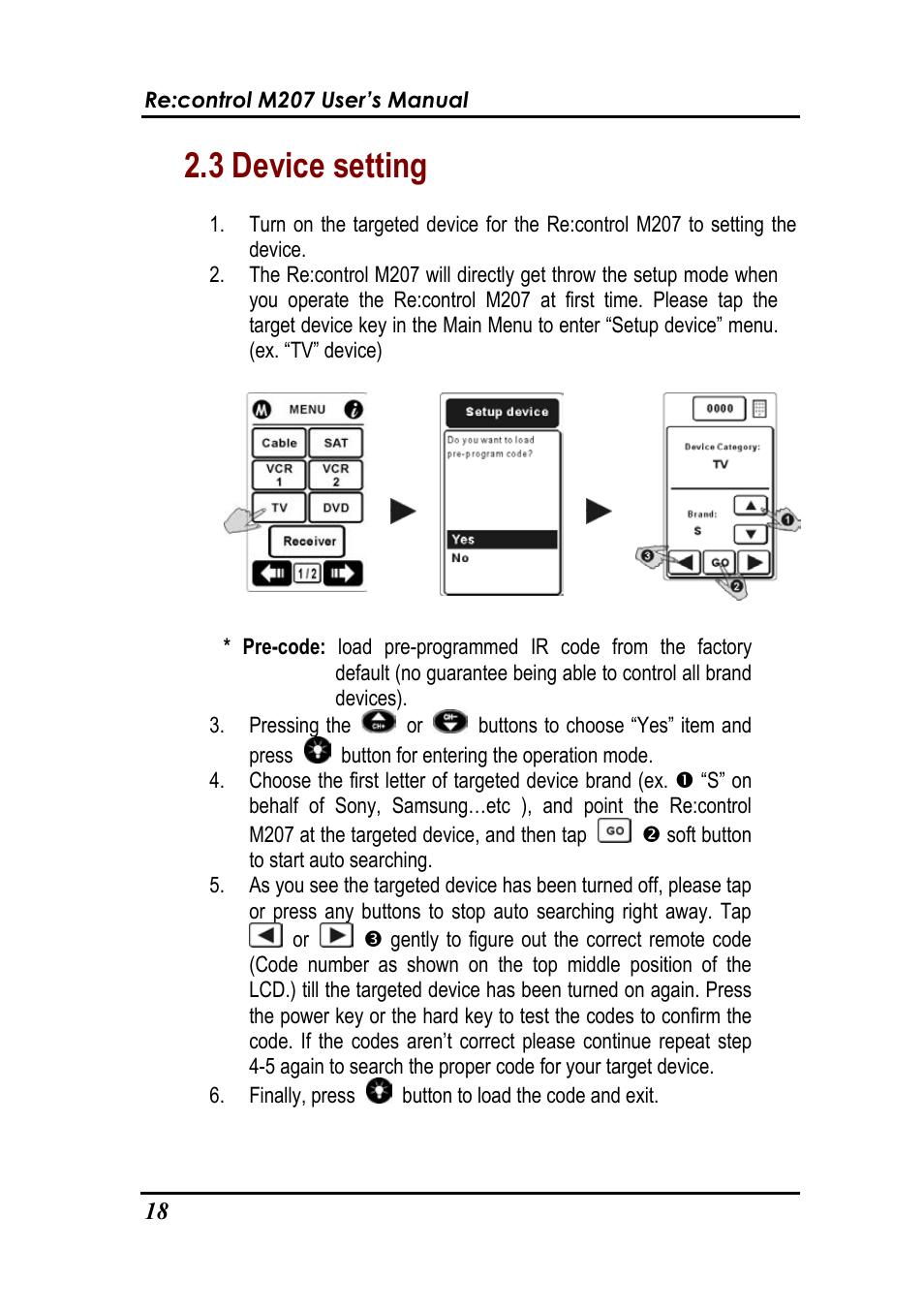 3 device setting | Revox Recontrol M207 User Manual | Page 21 / 76