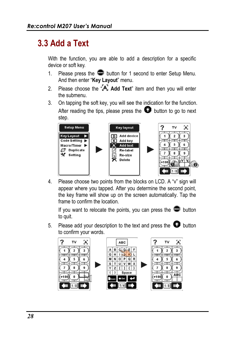 3 add a text | Revox Recontrol M207 User Manual | Page 31 / 76