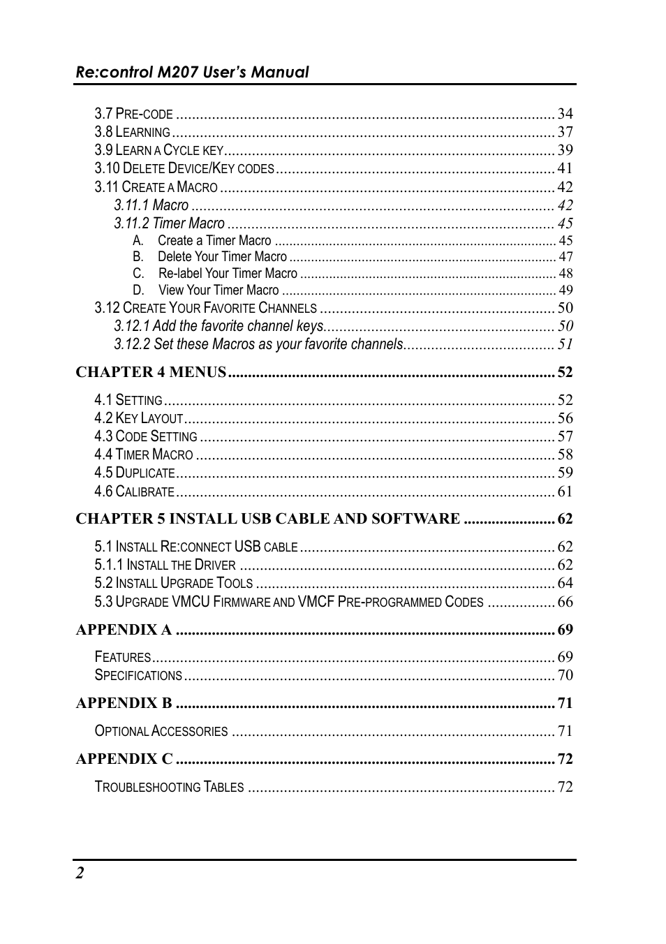 Revox Recontrol M207 User Manual | Page 5 / 76