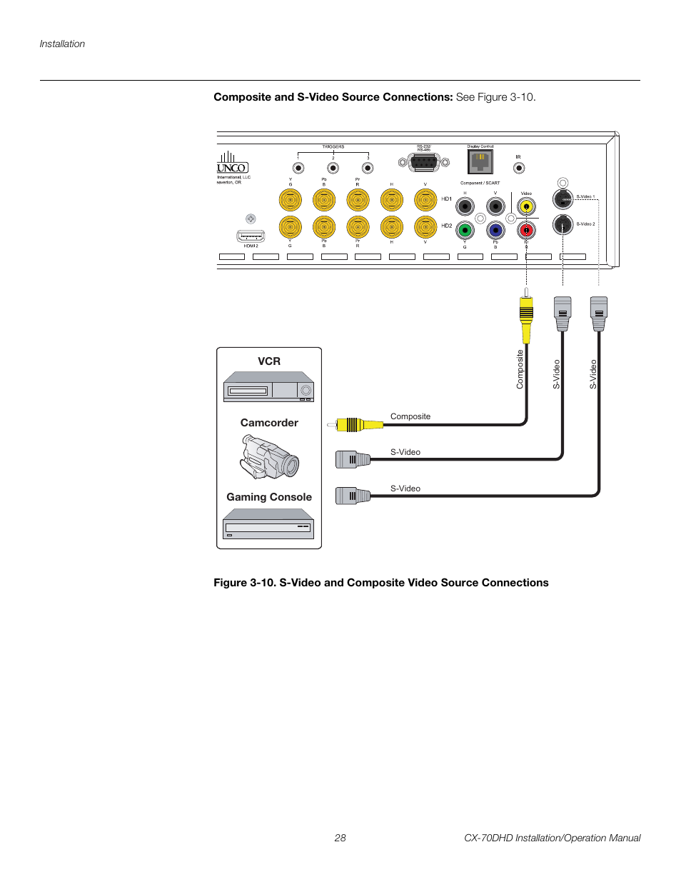 Composite and s-video source connections, 10. s-video and composite video source connections, Pre l iminar y | Runco CRYSTAL CX-70DHD User Manual | Page 42 / 88