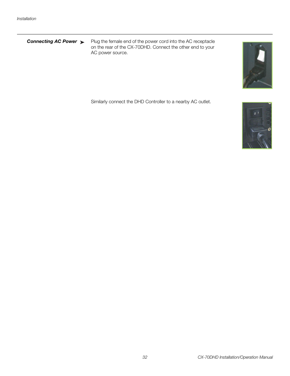 Connecting ac power, Pre l iminar y | Runco CRYSTAL CX-70DHD User Manual | Page 46 / 88