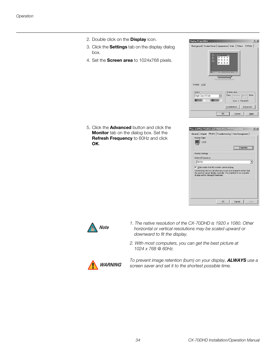 Pre l iminar y | Runco CRYSTAL CX-70DHD User Manual | Page 48 / 88