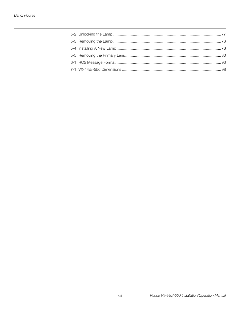 Pre l iminar y | Runco VX-44D User Manual | Page 16 / 120