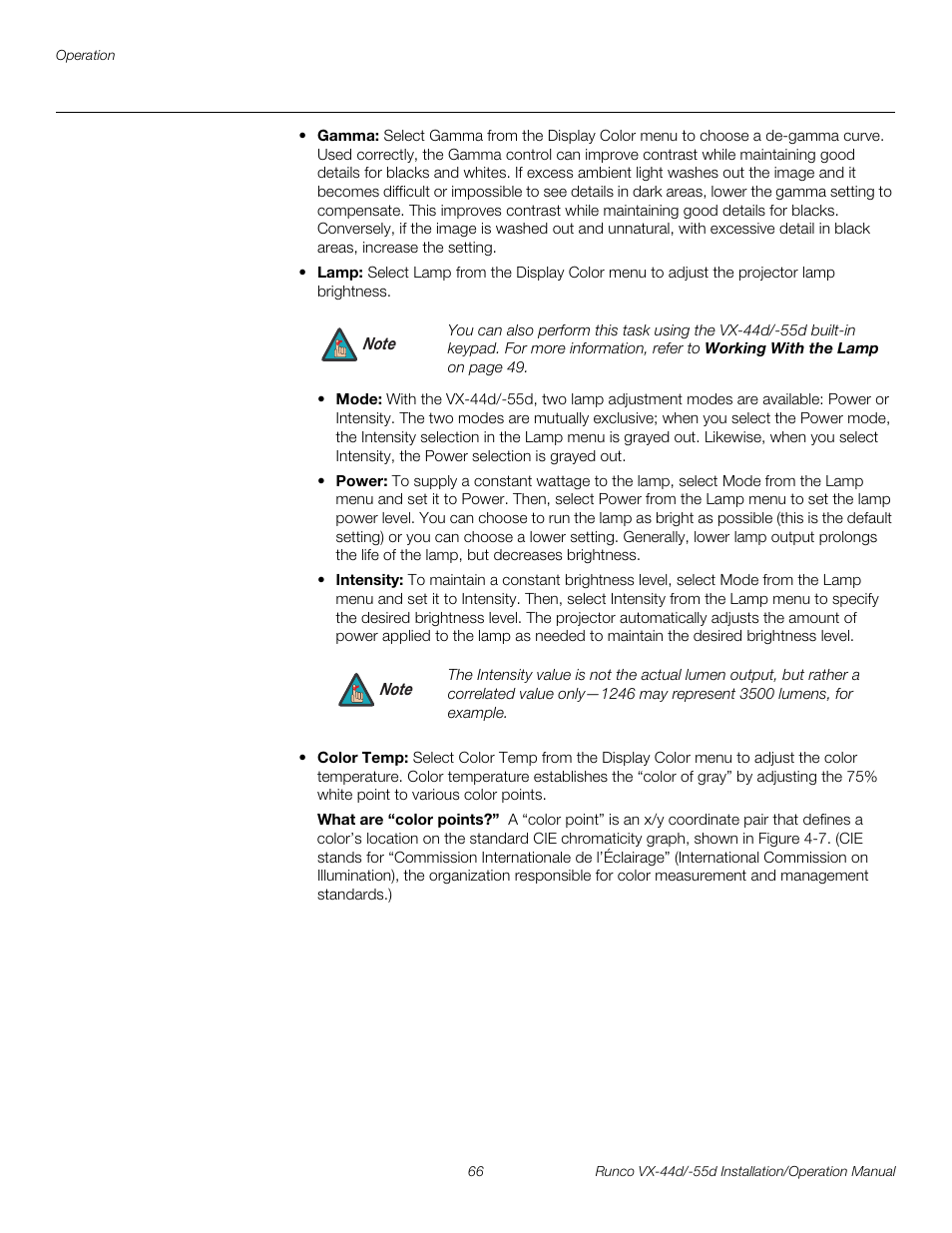 Pre l iminar y | Runco VX-44D User Manual | Page 82 / 120