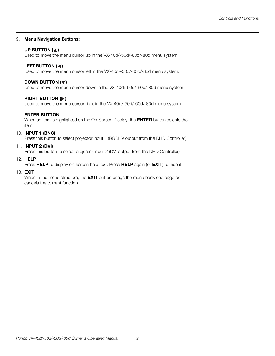 Pre l iminar y | Runco VX-40d User Manual | Page 21 / 108