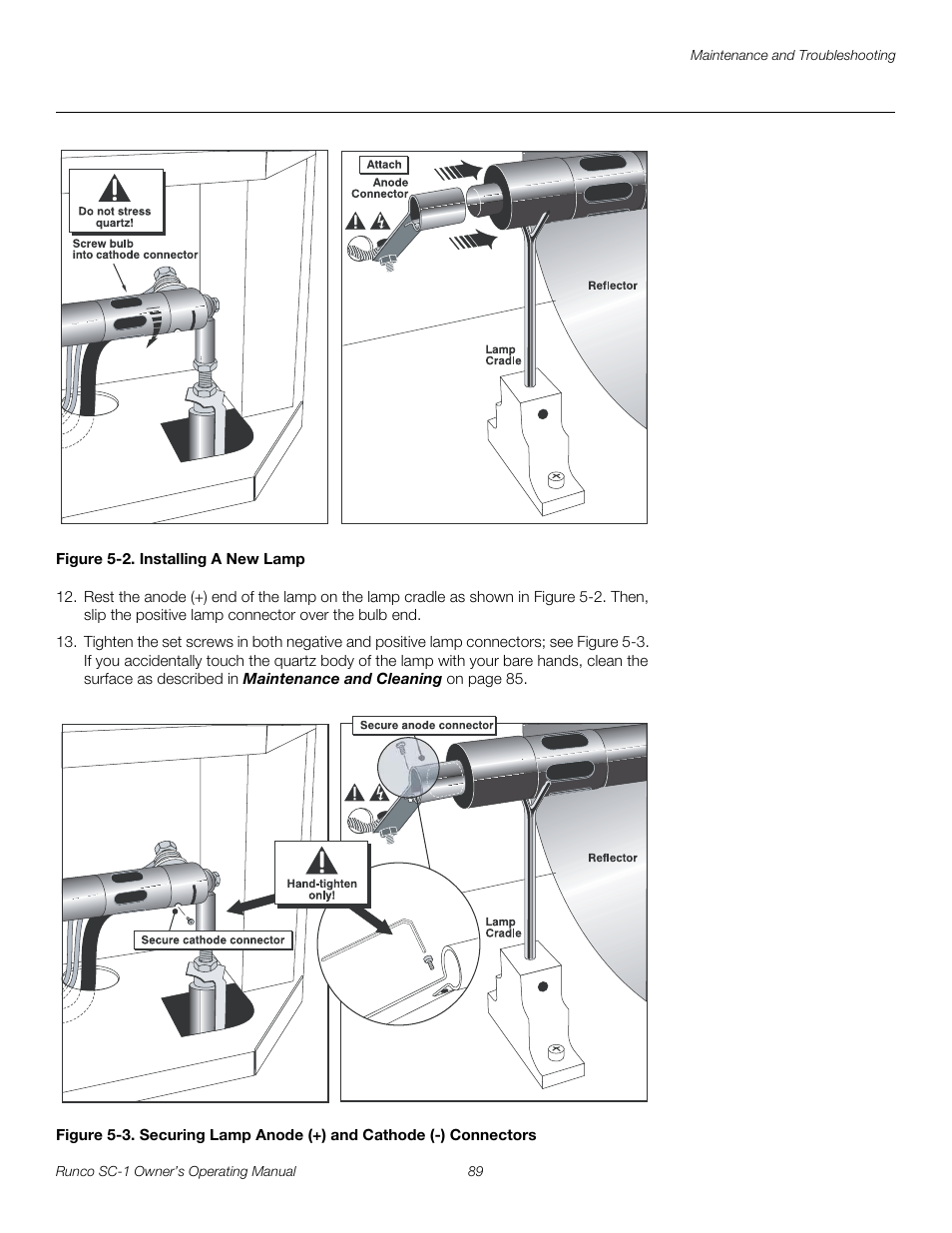 Figure 5-2 . installing a new lamp, 2. installing a new lamp, Figure 5-2 | Pre l iminar y | Runco SC-1 User Manual | Page 101 / 122
