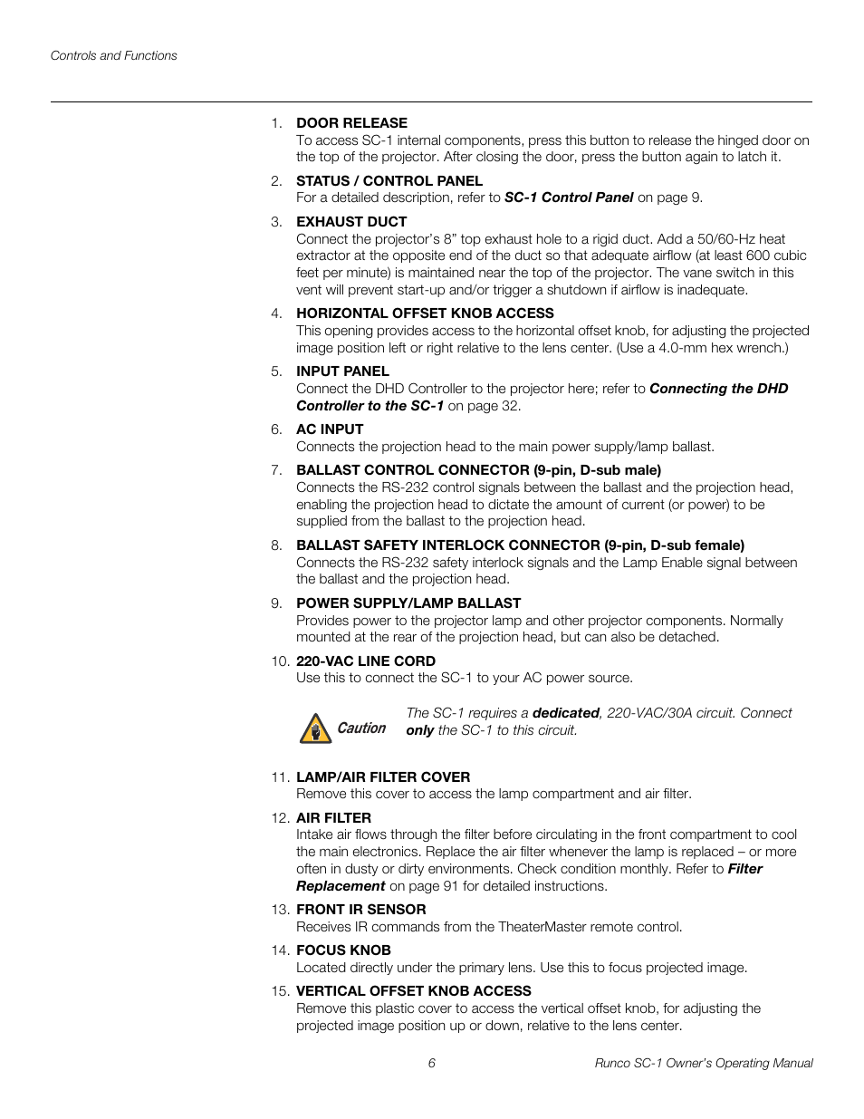 Pre l iminar y | Runco SC-1 User Manual | Page 18 / 122