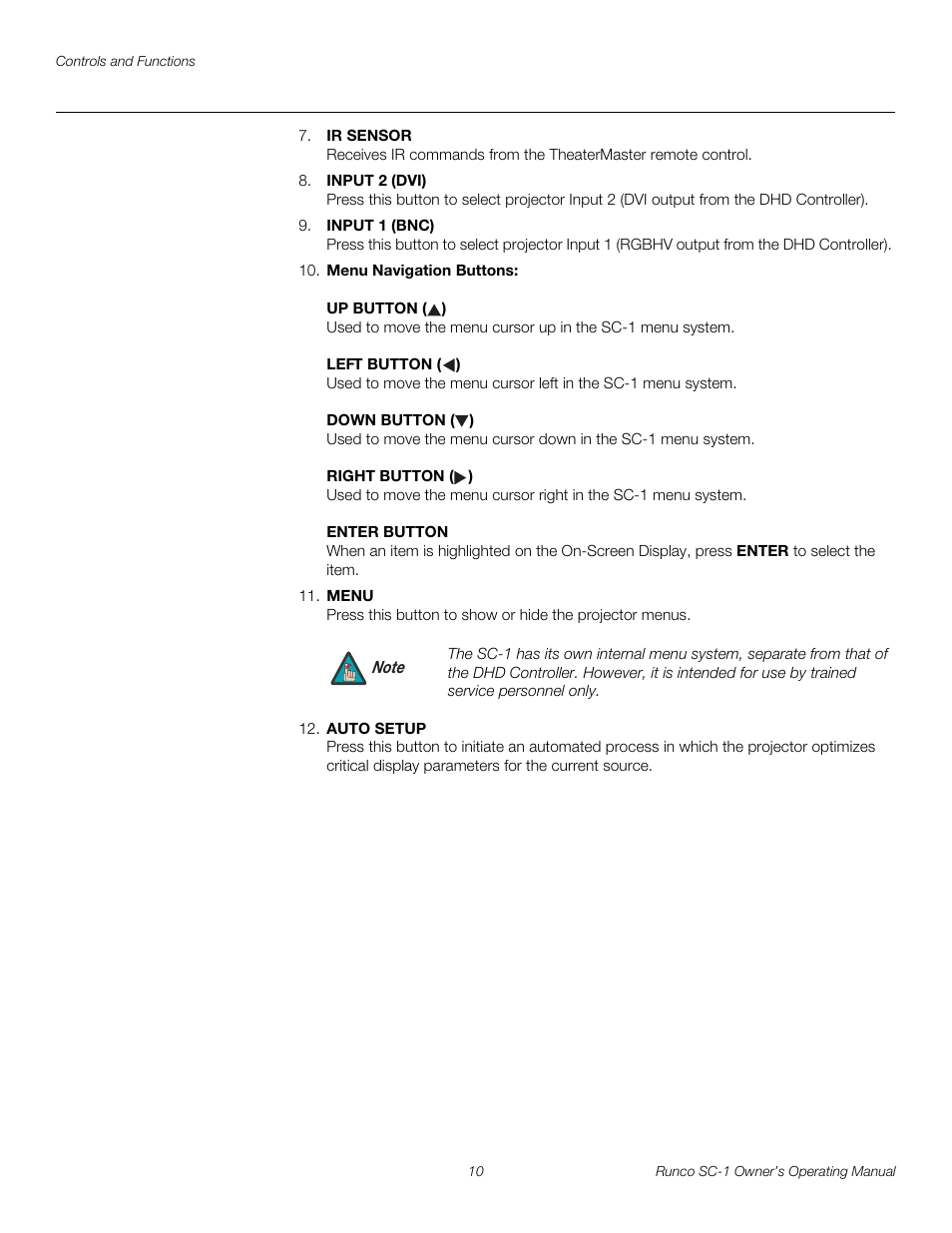 Pre l iminar y | Runco SC-1 User Manual | Page 22 / 122