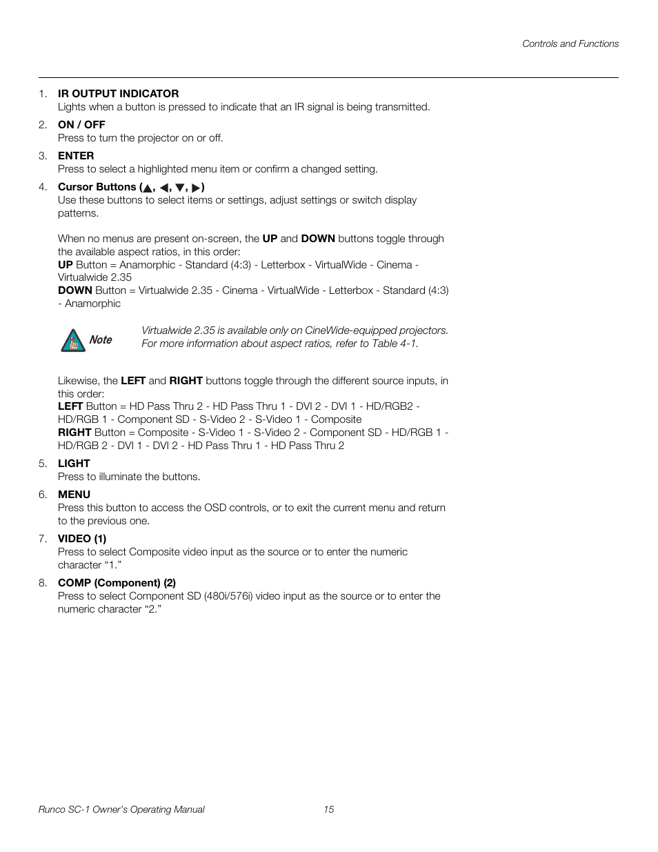 Pre l iminar y | Runco SC-1 User Manual | Page 27 / 122